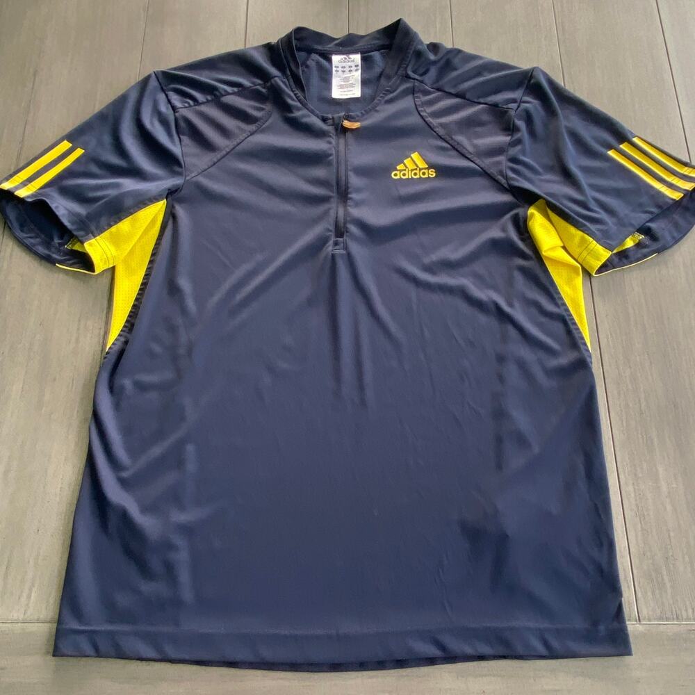 Adidas Clima365 Half‑Zip Shirt • Navy Blue • Men’s Medium • Mesh Sides